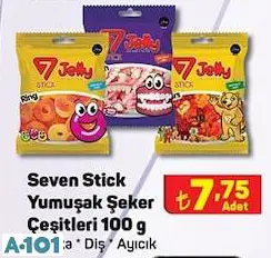SEVEN STİCK YUMUŞAK ŞEKER 100GR SEVEN STİCK YUMUŞAK ŞEKER 100GR